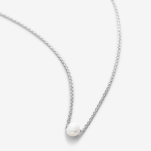 Bryan Anthonys Grit Seed Pearl Necklace Demi for Women - Inspirational Pendant with Silver Plated Finish Over Brass, Dainty Minimalist Sentimental Jewelry, Nickel-Free Everyday Necklace Gift in Saudi Arabia
