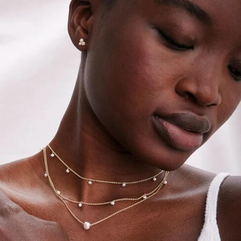 Bryan Anthonys Grit Seed Pearl Necklace Demi for Women - Inspirational Pendant with Silver Plated Finish Over Brass, Dainty Minimalist Sentimental Jewelry, Nickel-Free Everyday Necklace Gift in Saudi Arabia