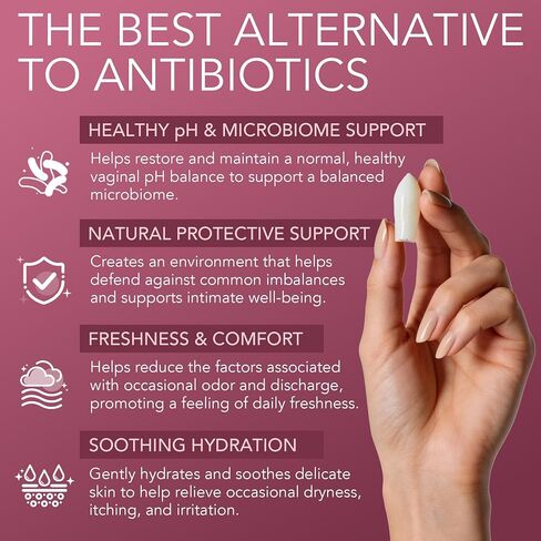 Bacterial Vaginosis Treatment, BV Treatment for Women with Thymol, Natural Homeopathic Vaginal Suppositories, Herbal Alternative, Fast Relief for Odor, Itching, Discharge,15 Inserts. in Saudi Arabia