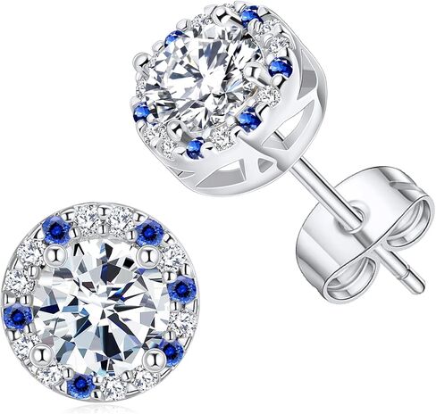Titanium Stud for Sensitive Ears, Gold Plated Halo Cubic Zirconia Earrings in Saudi Arabia