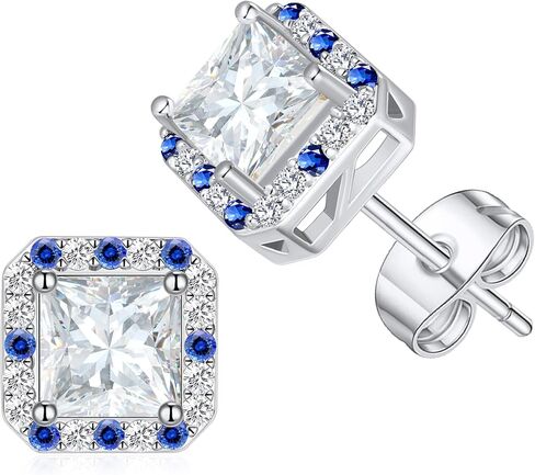 Titanium Stud for Sensitive Ears, Gold Plated Halo Cubic Zirconia Earrings in Kuwait