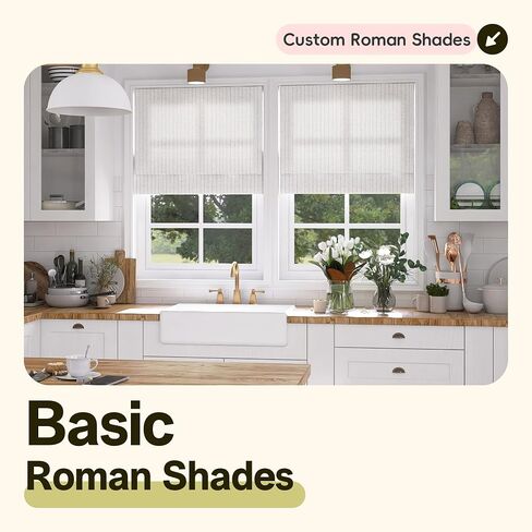 No Drill Cordless Roman Shade, Light Filtering or Blackout No Tool Roman Blind for Window, Thermal Insulated, UV Protection, Privacy, Custom Size for Home, Office, No Drill Basic Type in Saudi Arabia
