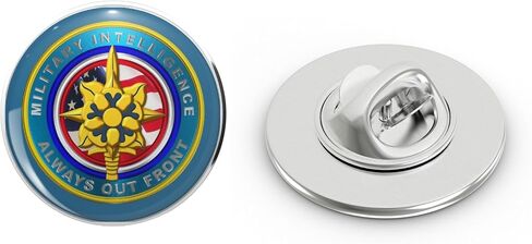 Military Intelligence Metal Lapel Hat Pin Tie Tack Pinback 0.75" in Kuwait