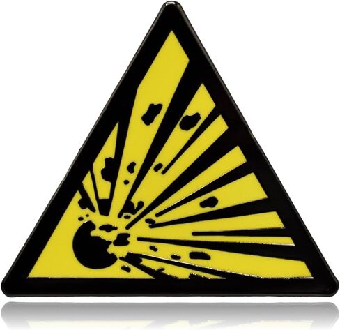 Explosive Safety Warning Hard Enamel Pin in Kuwait