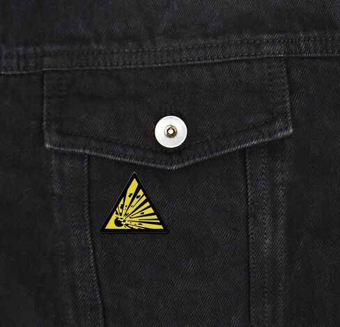 Explosive Safety Warning Hard Enamel Pin in Kuwait