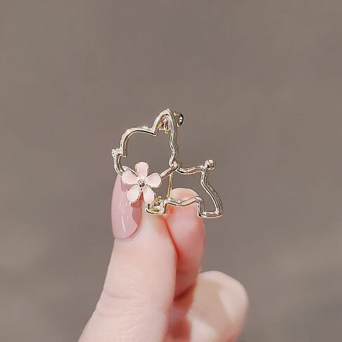 1pack Cute Animal Brooch, Cat & Dog Design Pin, Ideal for Jacket, Sweater, Bag Decoration, Gift for Women & Animal Lovers in Kuwait