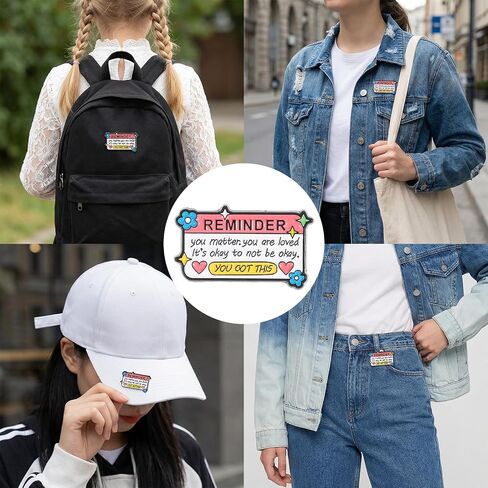 Reminder You Matter You Are Loved It's Okay To Not Be Okay Enamel Pin, Mental Health Awareness Backpack Pin, Encouraging Funny Brooches Pins for Hats Caps Clothes Vest Jackets in Saudi Arabia