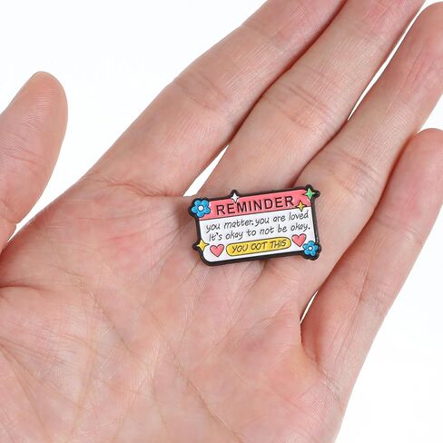 Reminder You Matter You Are Loved It's Okay To Not Be Okay Enamel Pin, Mental Health Awareness Backpack Pin, Encouraging Funny Brooches Pins for Hats Caps Clothes Vest Jackets in Saudi Arabia