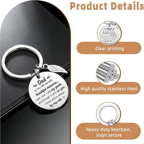 Memorial Gifts for Loss of Dad, Remembrance Sympathy Gifts for Loss of Loved One Dad Keychain, Bereavement Losses of Father Gift Idea Memory Gift for Losses Loved Ones In Memory of Dads in Saudi Arabia