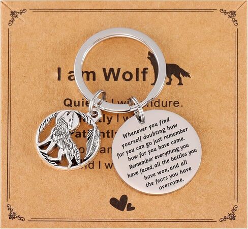 HUTIMY Wolf Gifts for Men Women Adults Him Her Viking Wolf Lovers Jewelry Wolf Keychain in Kuwait