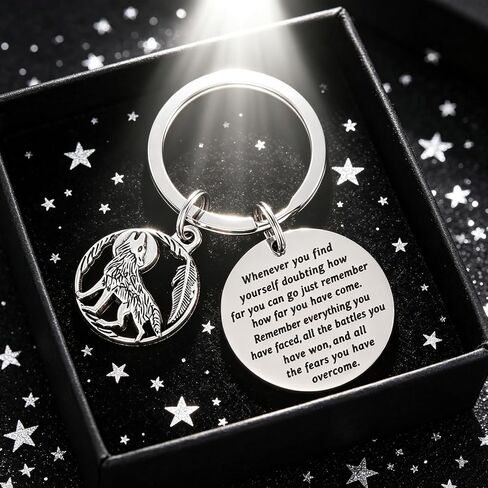 HUTIMY Wolf Gifts for Men Women Adults Him Her Viking Wolf Lovers Jewelry Wolf Keychain in Kuwait