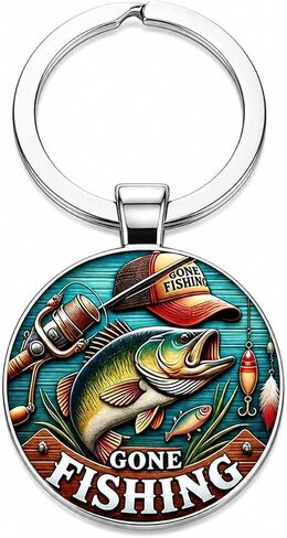 Fishing Keychain - Fishing Themed Charm- Fisherman Gift for Men/Women in Kuwait