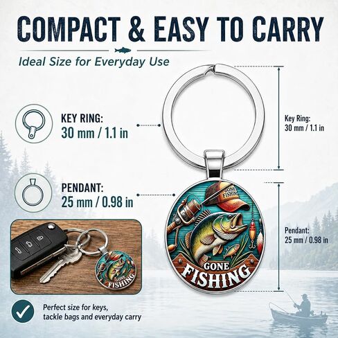 Fishing Keychain - Fishing Themed Charm- Fisherman Gift for Men/Women in Kuwait