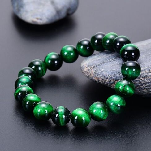 Natural Tiger's Eye Bracelet,Energy Gemstones,Onyx Beaded, amulet bracelet, good luck,healing bracelets, health energy bracelet,gift for men and women in Kuwait