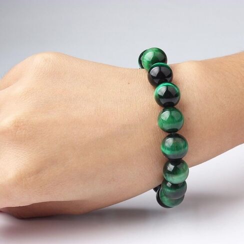 Natural Tiger's Eye Bracelet,Energy Gemstones,Onyx Beaded, amulet bracelet, good luck,healing bracelets, health energy bracelet,gift for men and women in Kuwait