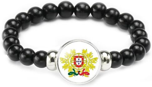 vmcoatdu National Emblem Bracelet Elastic Rope Beaded Coat of Arms Bracelet Support Your Country Travel Souvenir Gifts for Men Women in Kuwait