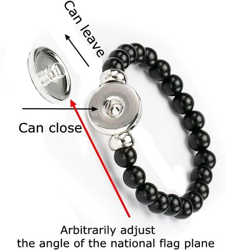vmcoatdu National Emblem Bracelet Elastic Rope Beaded Coat of Arms Bracelet Support Your Country Travel Souvenir Gifts for Men Women in Kuwait