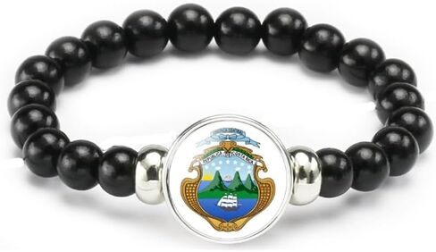 vmcoatdu National Emblem Bracelet Elastic Rope Beaded Coat of Arms Bracelet Support Your Country Travel Souvenir Gifts for Men Women in Kuwait