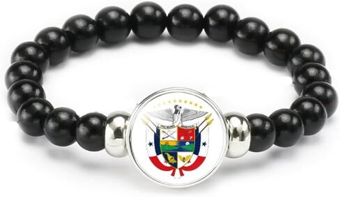 vmcoatdu National Emblem Bracelet Elastic Rope Beaded Coat of Arms Bracelet Support Your Country Travel Souvenir Gifts for Men Women in Kuwait
