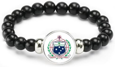 vmcoatdu National Emblem Bracelet Elastic Rope Beaded Coat of Arms Bracelet Support Your Country Travel Souvenir Gifts for Men Women in Kuwait