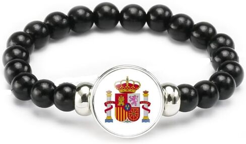 vmcoatdu National Emblem Bracelet Elastic Rope Beaded Coat of Arms Bracelet Support Your Country Travel Souvenir Gifts for Men Women in Kuwait
