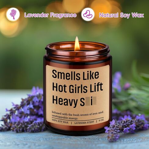 Miracu Candle, Gym Gifts for Women, Workout Gifts for Fitness Lovers Girls, Gym Rats - Funny Weightlifting, Powerlifting, Mothers Day, Birthday Idea for Female Weightlifter, Power Lifter, Bodybuilder in Saudi Arabia
