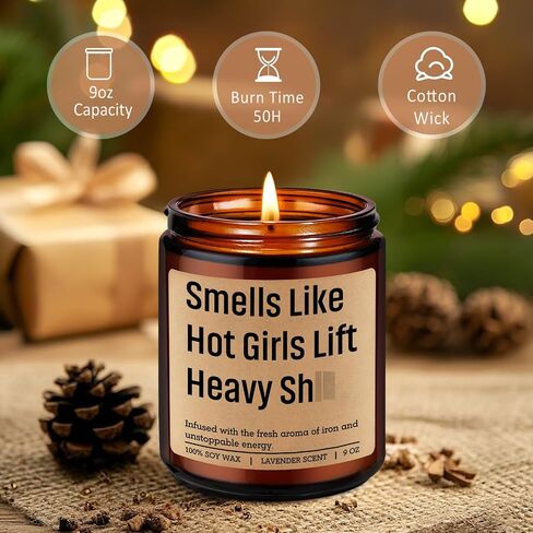 Miracu Candle, Gym Gifts for Women, Workout Gifts for Fitness Lovers Girls, Gym Rats - Funny Weightlifting, Powerlifting, Mothers Day, Birthday Idea for Female Weightlifter, Power Lifter, Bodybuilder in Saudi Arabia