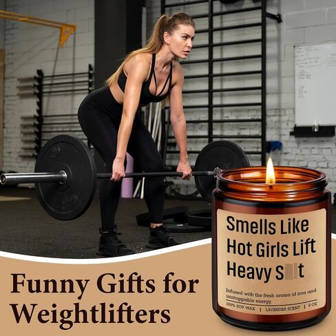 Miracu Candle, Gym Gifts for Women, Workout Gifts for Fitness Lovers Girls, Gym Rats - Funny Weightlifting, Powerlifting, Mothers Day, Birthday Idea for Female Weightlifter, Power Lifter, Bodybuilder in Saudi Arabia