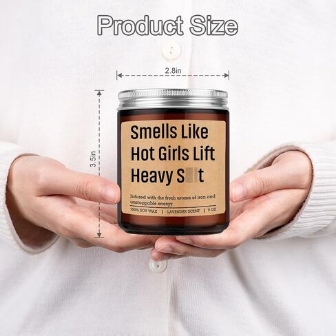 Miracu Candle, Gym Gifts for Women, Workout Gifts for Fitness Lovers Girls, Gym Rats - Funny Weightlifting, Powerlifting, Mothers Day, Birthday Idea for Female Weightlifter, Power Lifter, Bodybuilder in Saudi Arabia