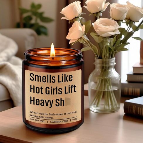 Miracu Candle, Gym Gifts for Women, Workout Gifts for Fitness Lovers Girls, Gym Rats - Funny Weightlifting, Powerlifting, Mothers Day, Birthday Idea for Female Weightlifter, Power Lifter, Bodybuilder in Saudi Arabia
