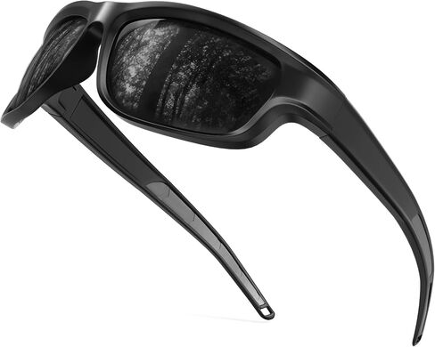 Polarized Sport Sunglasses for Men Women UV400 Wrap Around Sun Glasses for Fishing Cycling Baseball Running TR90 in Saudi Arabia