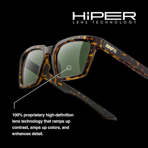 100% ERBA - Stylish Fashion Sunglasses - Comfortable Sunglasses & Hydrophobic Lens - Lightweight & Scratch-Resistant Eyewear - Gloss Havana, Grey Green Lens in Kuwait