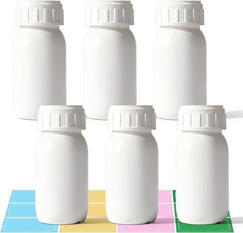 4Pack 3.4oz (100ml) BPA-Free Wide Mouth Plastic Travel Bottles - Empty Small Containers with Lids & Caps, EVOH High Barrier Leak Proof Storage for Toiletries, Samples, Medicine & Water in Saudi Arabia