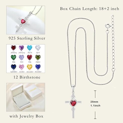 Infinity Cross Jewelry Set for Women Ruby Necklace & Earrings & Bracelet July Birthstone Jewelry in Kuwait