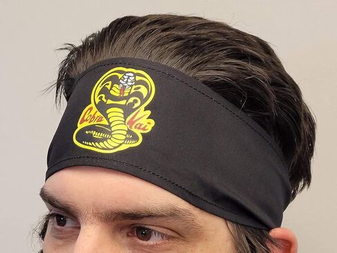 Ripple Junction Cobra Kai Headband Karate Dojo Logo Tie Back Costume Accessory Officially Licensed (Pack of 2) in Kuwait