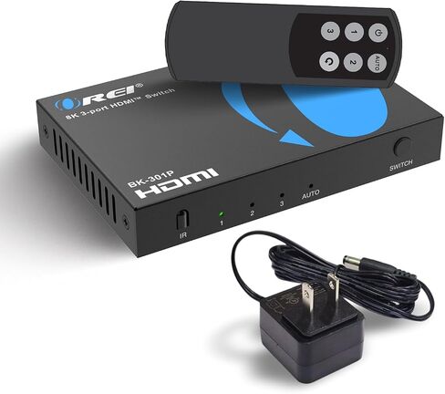 اوري محول HDMI 2.1 بدقة 8K 4×1 4K @ 120hz 4 في 1، يدعم HDR وHDR10 ودولبي فيجن وHLG 48Gbps لجهاز Xbox Series X وPS5 وروكو فاير تي في وجهاز عرض دولبي in Kuwait