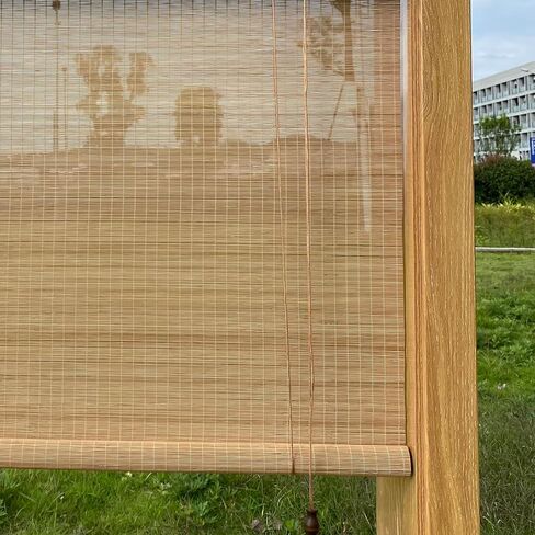 XIUXIU Bamboo Roller Shades Roman Shades for Window Roll Up Blinds for Home Light Filtering Indoor Outdoor Patio C 36"" Wx48 H, Colour C in Saudi Arabia