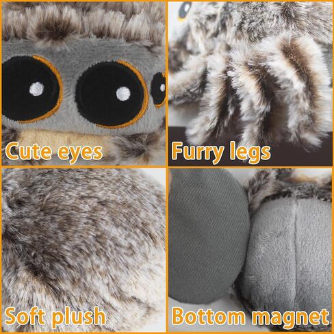 Spider Shoulder Plush, Spider with Big Eyes Fluffy Stuffed Animal Toy Doll Accessories Costume for Adults in Saudi Arabia