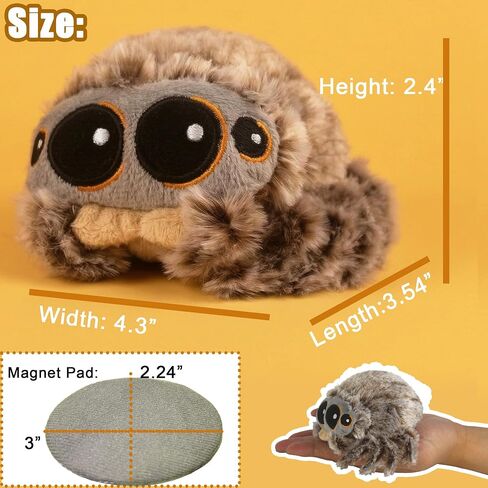 Spider Shoulder Plush, Spider with Big Eyes Fluffy Stuffed Animal Toy Doll Accessories Costume for Adults in Saudi Arabia