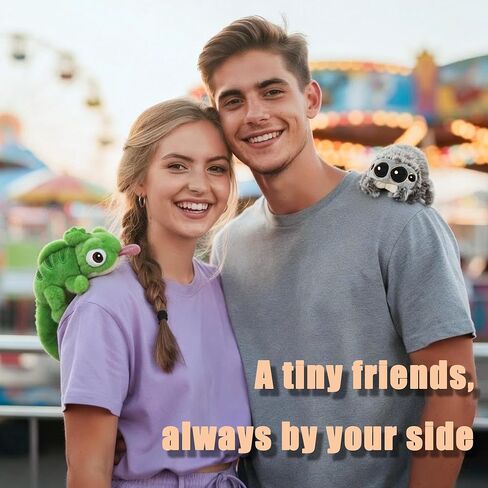 Spider Shoulder Plush, Spider with Big Eyes Fluffy Stuffed Animal Toy Doll Accessories Costume for Adults in Saudi Arabia