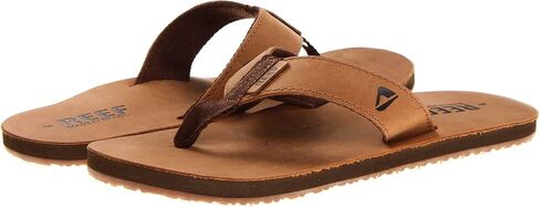 REEF Leather Smoothy Men's Flip Flop, No Break In Period Leather, Durable Outsole in Kuwait