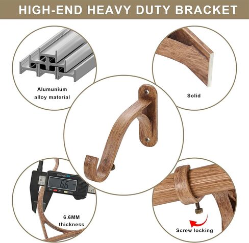 Windows Curtain Rods 28 to 56 Inch, 1 Inch Diameter Adjustable Heavy Duty Curtain Rod with Solid Aluminum Alloy Brackets, Single Decorative Drapery Rod for Sliding Glass Door, Living Room, Wood Grain in Saudi Arabia