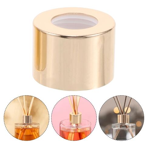 FOMIYES 10pcs Diy Reed Diffuser Replacement Lids Tooth Fragrance Bottle Caps Gold Leak Proof Glass Diffuser Bottle Stopper（1.06 x 1.06 x 0.78 inches） in Kuwait