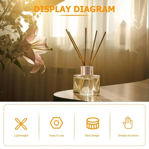 FOMIYES 10pcs Diy Reed Diffuser Replacement Lids Tooth Fragrance Bottle Caps Gold Leak Proof Glass Diffuser Bottle Stopper（1.06 x 1.06 x 0.78 inches） in Kuwait