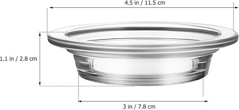 Glass Wax Melt Warmer Dish Replacement, 2Pcs 4.52inch Universal Oil Burner Plates for Electric Heat-Resistant Wax Liner Tray in Kuwait