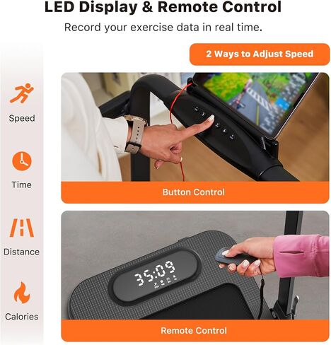 Mobvoi Home Walking Pad Smart AI Treadmill Under Desk Compact Portable Treadmills for Home Office with TicSports APP Walking Jogging Machine with Remote Control 265 LBS Easy Storage in Kuwait