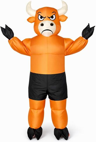 Inflatable Bull Costume Adult Halloween Party Funny Muscle Blow Up Suit Unisex in Saudi Arabia