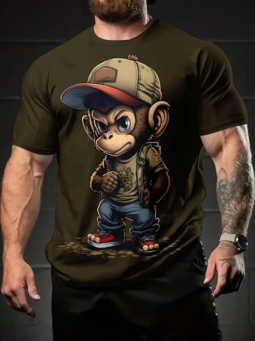 Men's Fashionable Sports Comfortable Casual T-Shirt Short Sleeve in Kuwait