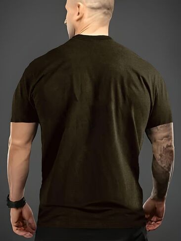 Men's Fashionable Sports Comfortable Casual T-Shirt Short Sleeve in Kuwait