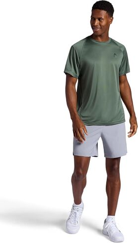 Head Men's Power House Crewneck Tee, Standard Fit, Lightweight, Raglan Sleeves in Kuwait